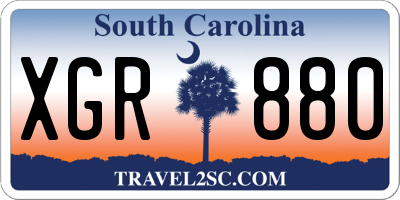SC license plate XGR880