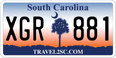 SC license plate XGR881