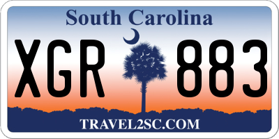 SC license plate XGR883