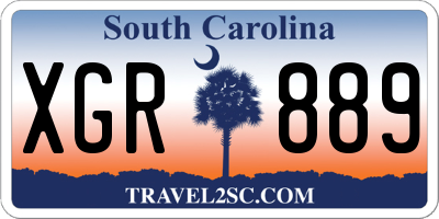 SC license plate XGR889