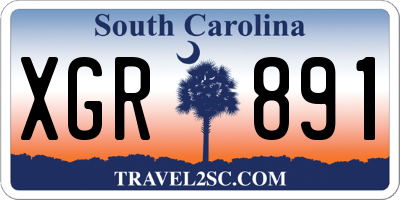 SC license plate XGR891