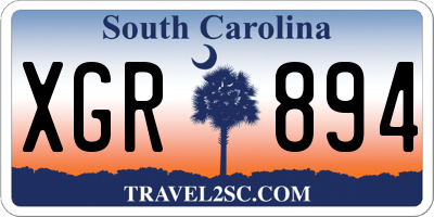 SC license plate XGR894