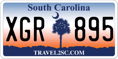 SC license plate XGR895