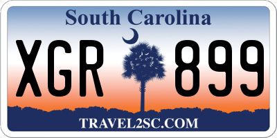 SC license plate XGR899