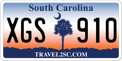 SC license plate XGS910