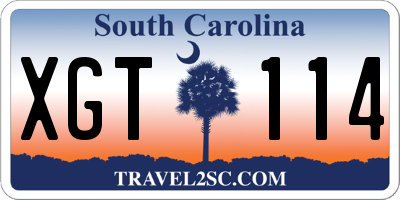 SC license plate XGT114