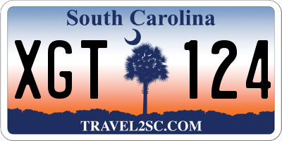 SC license plate XGT124