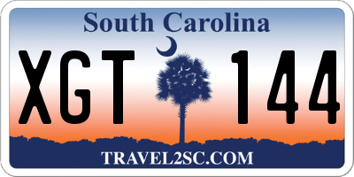 SC license plate XGT144