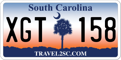 SC license plate XGT158