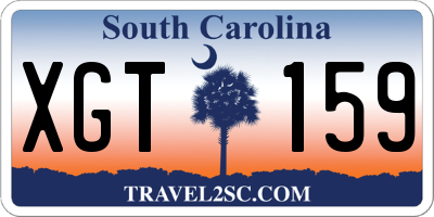 SC license plate XGT159