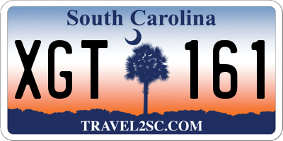 SC license plate XGT161