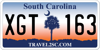 SC license plate XGT163