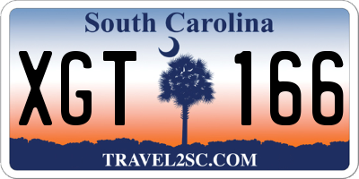 SC license plate XGT166