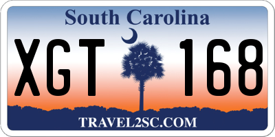 SC license plate XGT168