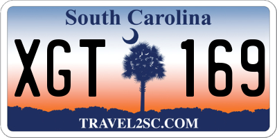 SC license plate XGT169