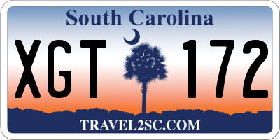 SC license plate XGT172
