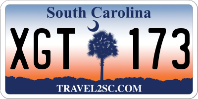 SC license plate XGT173
