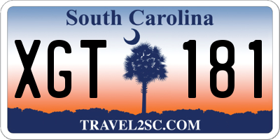 SC license plate XGT181