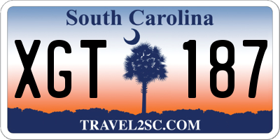 SC license plate XGT187