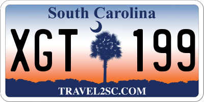 SC license plate XGT199