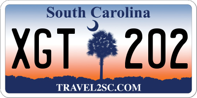 SC license plate XGT202