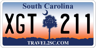 SC license plate XGT211