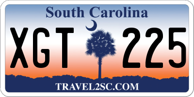 SC license plate XGT225
