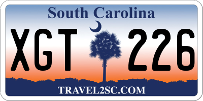 SC license plate XGT226