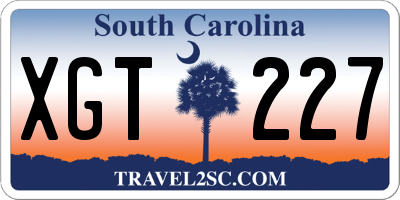 SC license plate XGT227