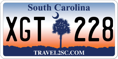 SC license plate XGT228
