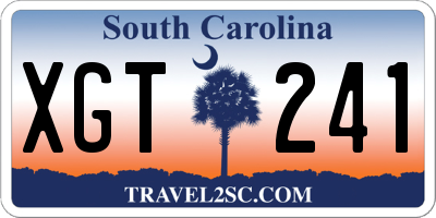 SC license plate XGT241
