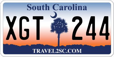 SC license plate XGT244