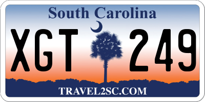 SC license plate XGT249