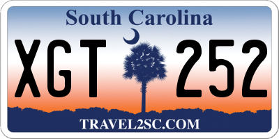 SC license plate XGT252