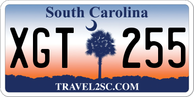 SC license plate XGT255