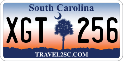 SC license plate XGT256