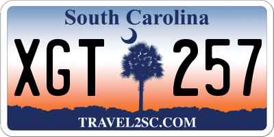 SC license plate XGT257