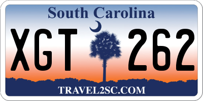 SC license plate XGT262