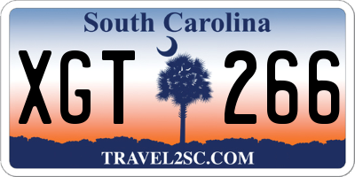 SC license plate XGT266