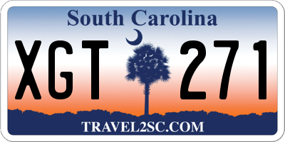 SC license plate XGT271