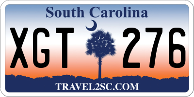 SC license plate XGT276