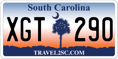SC license plate XGT290