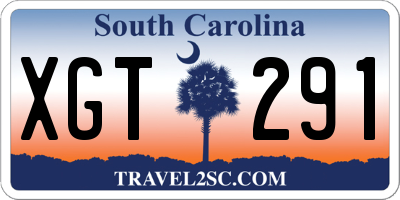 SC license plate XGT291