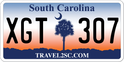 SC license plate XGT307
