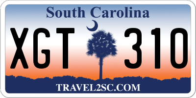 SC license plate XGT310