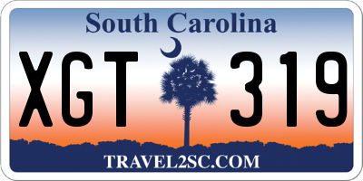 SC license plate XGT319