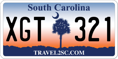 SC license plate XGT321