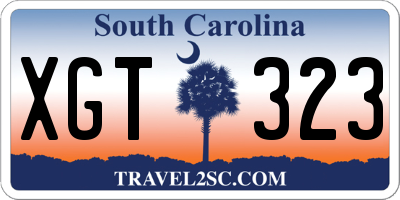 SC license plate XGT323