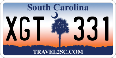 SC license plate XGT331