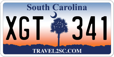SC license plate XGT341